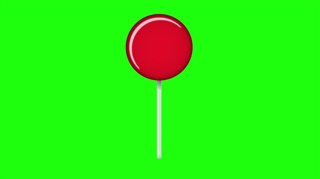 Lollipop on stick animation. Striped twisted candy. Sweet candy animation. Animation for new years day, winter holiday, dessert, new years event