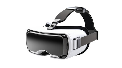 Virtual Reality Headset Device on a transparent background