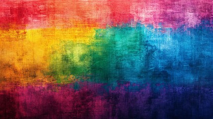 Abstract Rainbow Hues Painted Texture Background