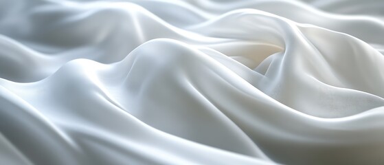 Obraz premium Elegant Draped White Fabric.