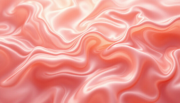 Soft pink wavy liquid background with delicate flowing patterns