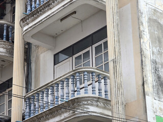 building facade in downtown of Bangkok Thailand