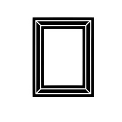 Classic Black Frame: A clean, minimalist image showcasing a simple, elegant black picture frame with a thick border, ideal for adding your own personal touch. 