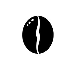 Coffee Bean Icon: A simple yet bold icon depicting a single coffee bean, perfect for branding, websites, and app design.