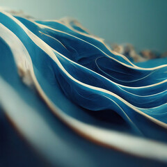Beautiful Blue Wave Background