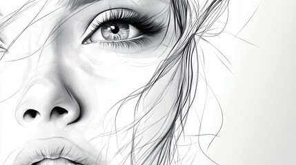 Monochromatic Portrait: A Study in Lines and Light