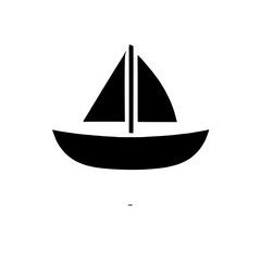 Sailboat Silhouette: A simple yet striking silhouette of a sailboat with its sails unfurled, capturing the essence of maritime adventure and the boundless possibilities of the open sea. 