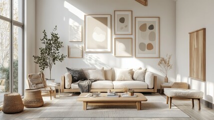 Serene Minimalist Living Room Interior Design