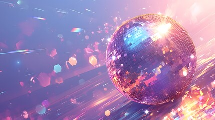 Shiny disco ball for a lively party or event concept