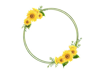 ひまわりのフレーム