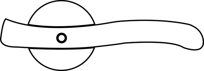 Door handles icon. Locks handles on the door in the house, hotel. Black flat and line vector isolated on transparent background. Metal items interior symbols doorknob realistic.