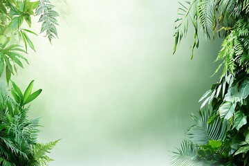 Obraz premium Lush greenery action nature background floral environment tropical plants viewpoint