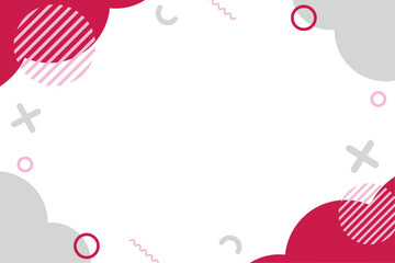 メンフィスデザインのかわいいフレーム　赤　グレー