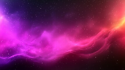 Cosmic Nebula Pink Purple Hues Starry Night