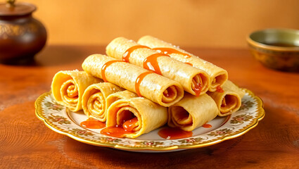 Bhapa Patisapta – Sweet Rolled Perfection