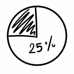 pie chart icon, outline style