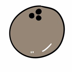 bowling ball cartoon on white background