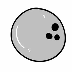 bowling ball cartoon on white background