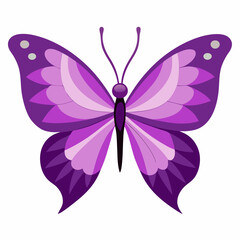 Purple Watercolor Butterfly Clipart Isolated Winged Insect Illustration 