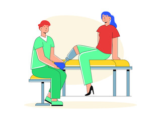 Healthy problems illustrations. Flat vector illustrations.