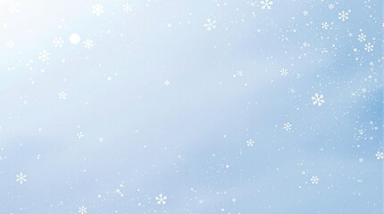 Obraz premium Blue snowflakes gently falling onto a layer of white frost to create a soft and serene border , frosty, sparkling, delicate, blue