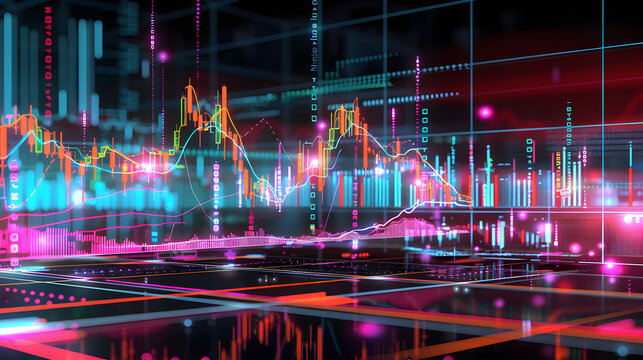 Graphs showing the significant increase and decrease of the stock market 