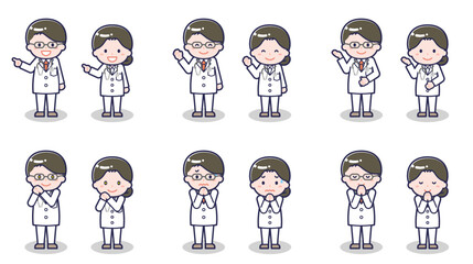 Fototapeta premium 医師の男女 04