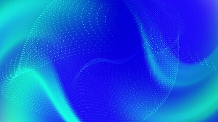Green blue gradient background with swirling dot waves. Suitable for digital designs, presentations, websites, and creative projects needing a calming backdrop.
