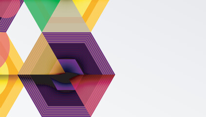 Hexagons, diamonds pattern. Geometric repeating hexagon background