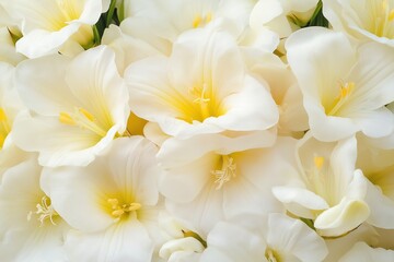 Obraz premium Delicate White Flowers Close Up Soft Texture Floral Background