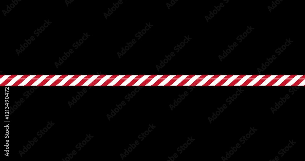 Poster candy cane line with red and white striped animation. seamless line with striped candy pattern. cand
