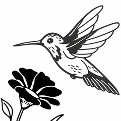 A hummingbird hovering High Quality Editable Mandala Vector Design and illustration