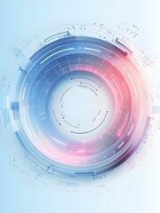 Obraz premium Futuristic Circular Infographic with Dynamic Pastel Segments and Minimal Background