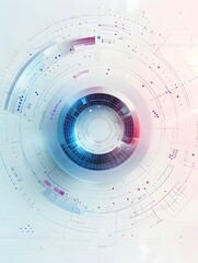 Obraz premium Futuristic Circular Infographic with Dynamic Pastel Segments
