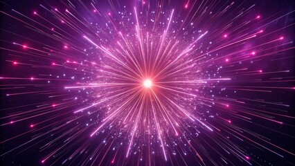 Fototapeta premium Pink Purple Light Burst Radial Composition, Glowing Lines, Cosmic Concept, Abstract Background Abstract, Background
