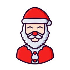 santa claus avatar filled style
