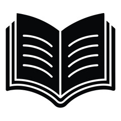 Open book illustration , open book vector ,open book icon , An open storybook icon with clean pages and minimal lines.