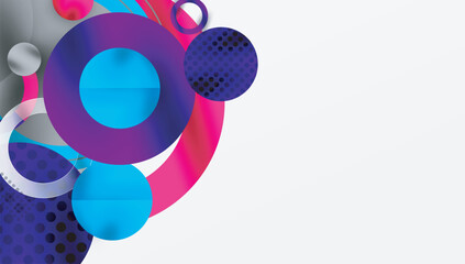 Abstract Geometric Background with Overlapping Transparent Shapes