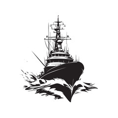 silhouette of a ship