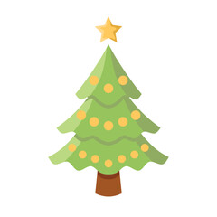 tree christmas flat style