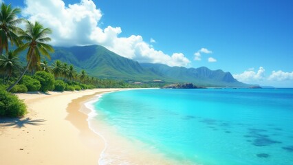 Lanikai Beach in Hawaii features white sands, turquoise waters, and views of the Mokulua Islands, offering a perfect destination for swimming, kayaking, and relaxation in a peaceful setting.