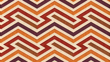 Chevron Pattern Layered Wooden Texture, Retro Design, Autumnal Colors, Abstract Geometric Background, Wood Grain, Seamless. Geometric Pattern, Autumn Colors