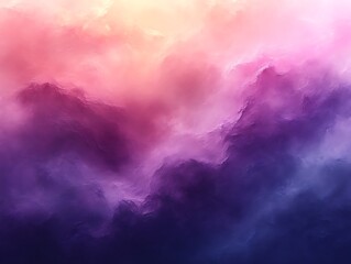 Obraz premium Dreamlike purple, pink, and orange cloudscape.
