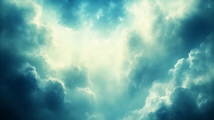 Dramatic Cloudscape Light Illuminates Dark Clouds