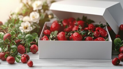 A versatile and realistic white box mockup, isolated on a white background, designed for showcasing product packaging in a sleek, professional presentation.