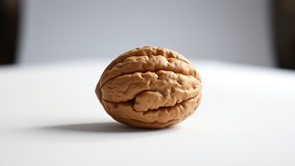 Fototapeta premium Walnut, White Background, High-Resolution, Photorealistic, Elegant Food Photography