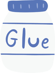 Glue jar clip art on transparent background