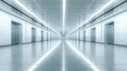 Obraz premium Abstract blur soft focus of a clean white interior space, modern workplace with shining light, offering a fresh and minimalist design backdrop for various creative projects.