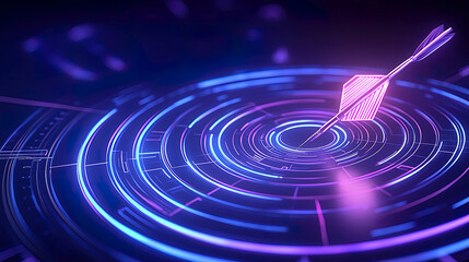 Fototapeta premium scientific and futuristic background of an arrow and a dart
