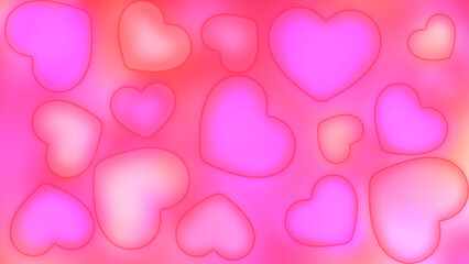 Pink heart-themed Valentine's Day background with seamless romantic pattern design